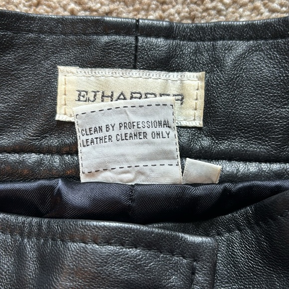 EJ Harper vintage women’s genuine leather black pants size 6 - Picture 4 of 5